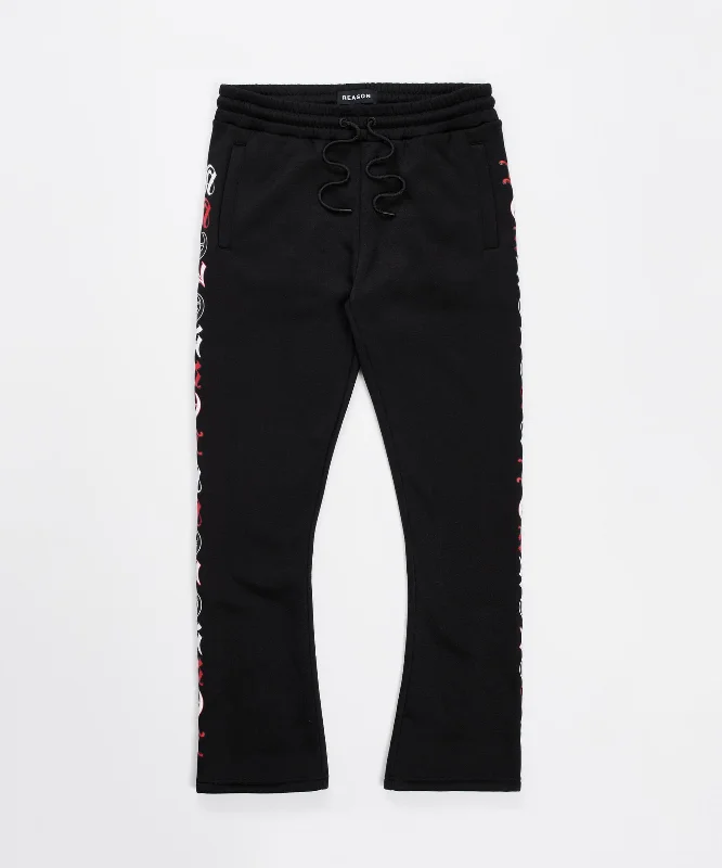 Heartless Flare Fleece Pant - Black