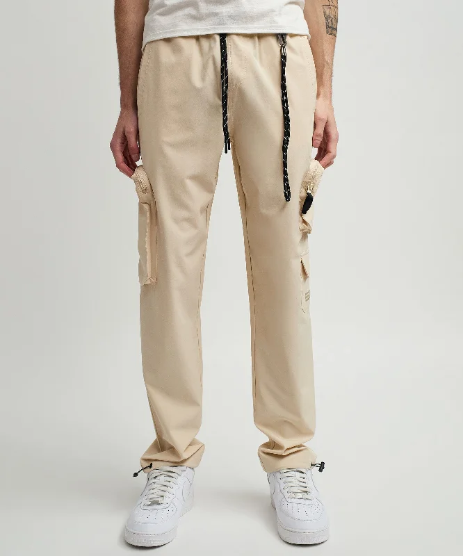 Bridges Utility Stretch Tech Nylon Cargo Pants - Cream