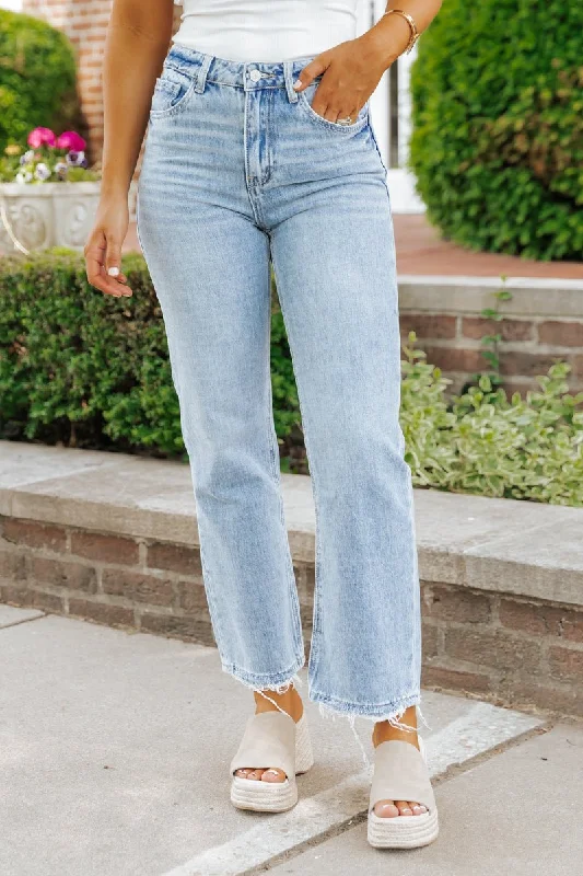 Light Wash 90s Straight Leg Dad Jeans