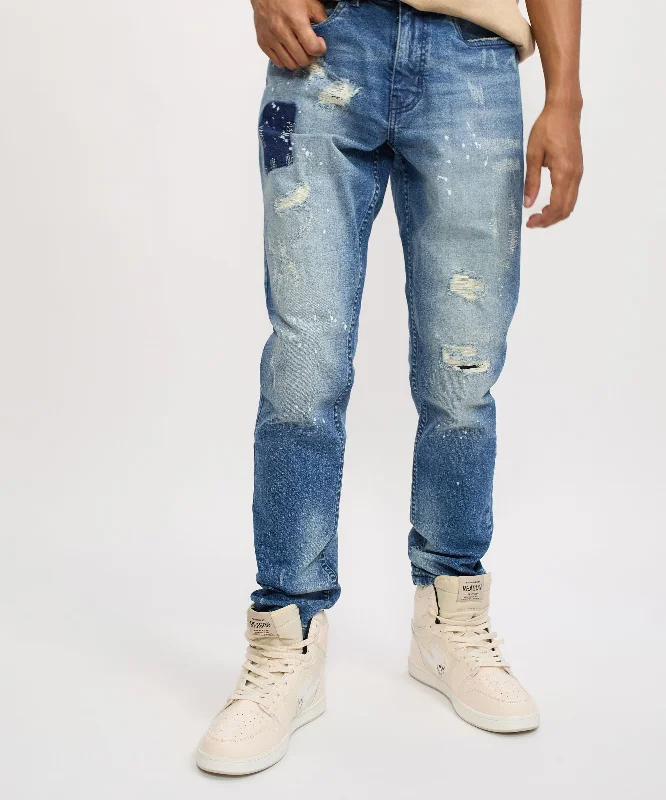 Winter Canyon Ripped Detail Light Wash Denim Jeans