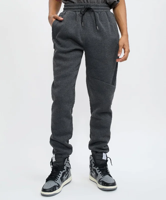 Haram Slim Fit Light Grey Jogger With Zip Detail - Charcoal