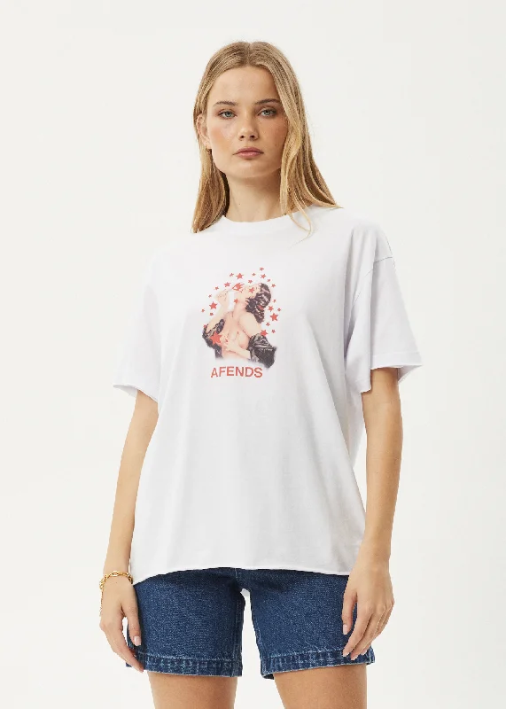 AFENDS Womens Dixie - Oversized Tee - White