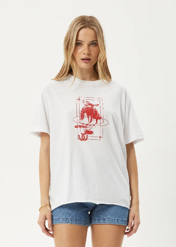 AFENDS Womens Rodeo - Oversized Tee - White