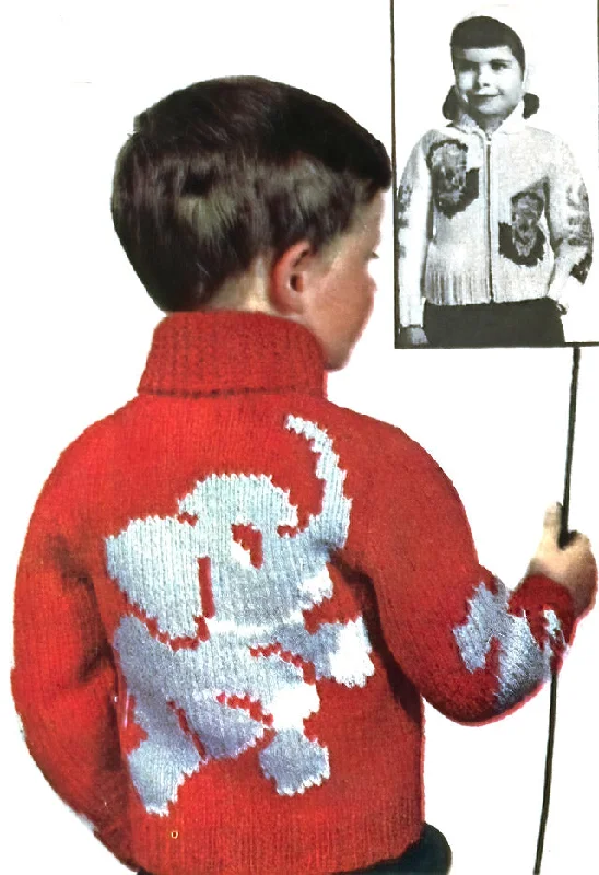 Clown and Elephant Cardigan Pattern