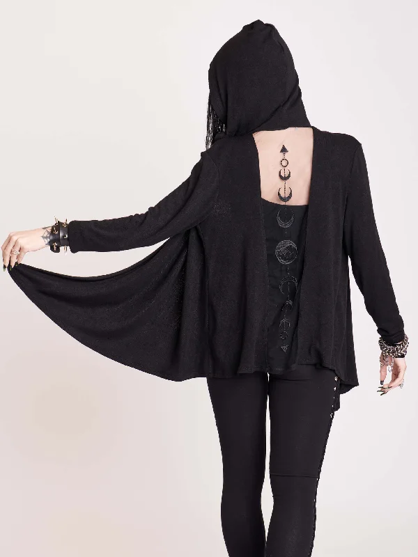 Embroidered Moon Phase Cardigan