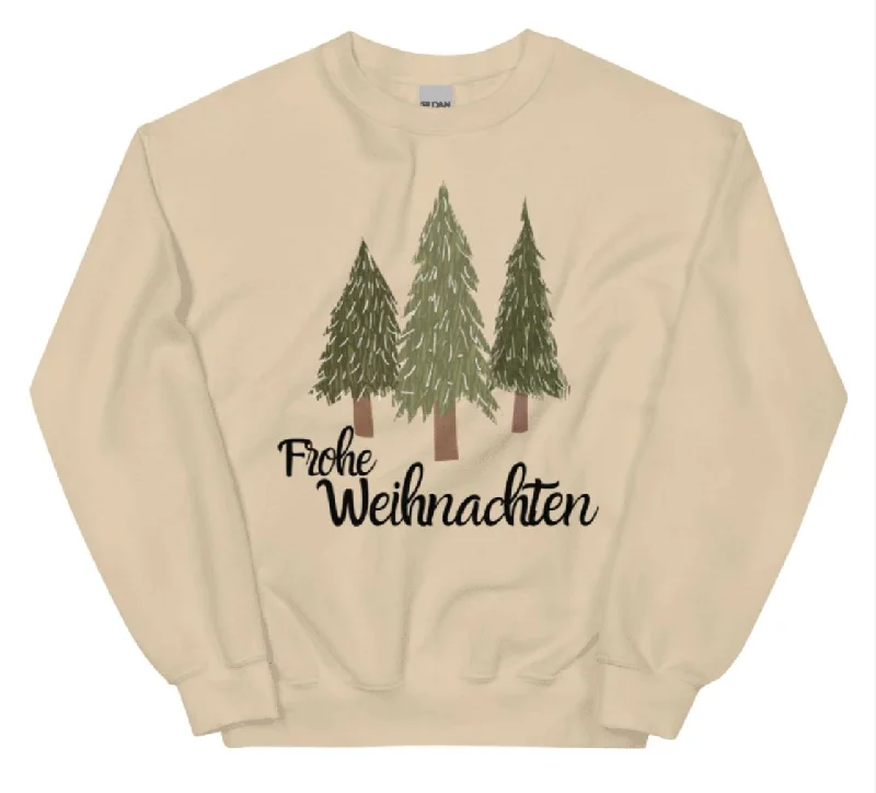 Frohe Weihnachten Trees Sweatshirt