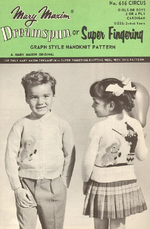 Girl or Boy's Elephant Cardigan Pattern