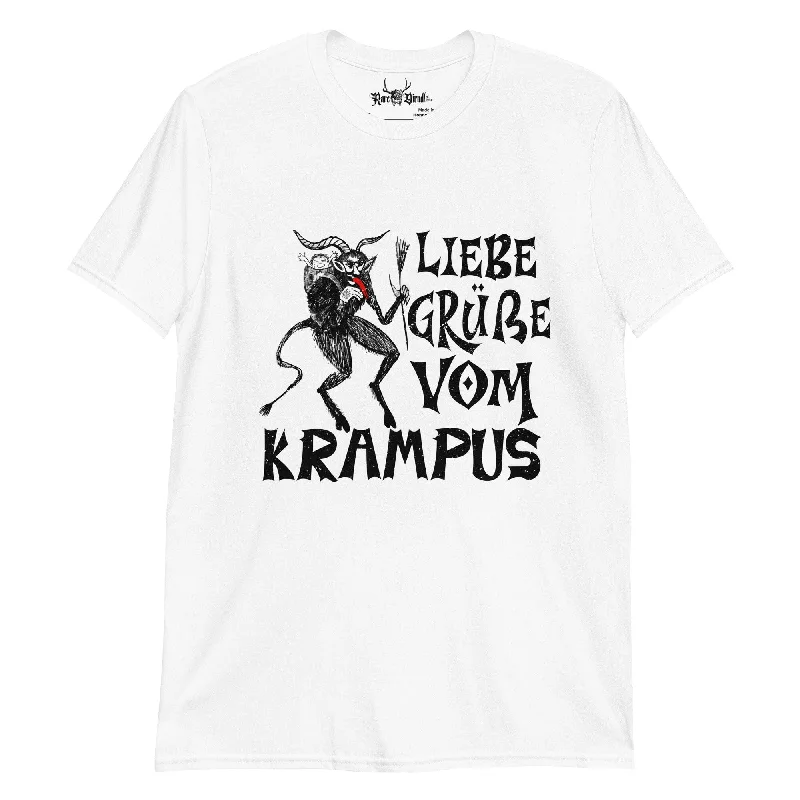 'Liebe Grüße vom Krampus' Short-Sleeve Unisex T-Shirt | White