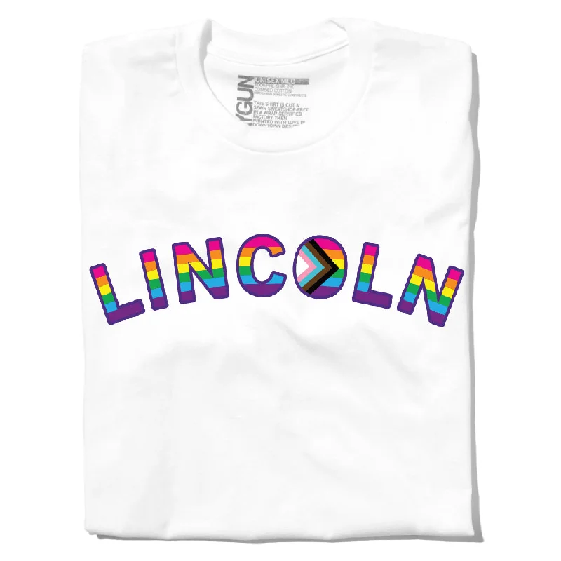 Lincoln Pride Curved Logo White