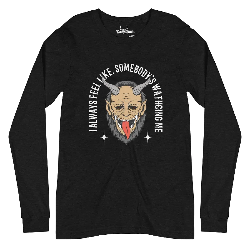 Somebody's Watching Me - Krampus Long Sleeve Tee