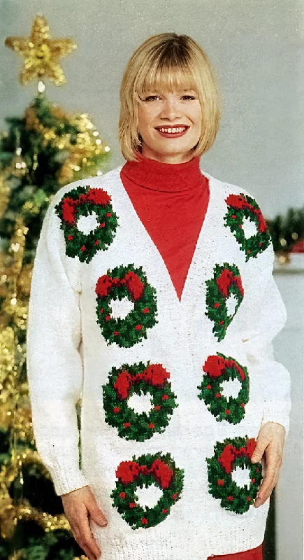 Wreaths Cardigan Pattern