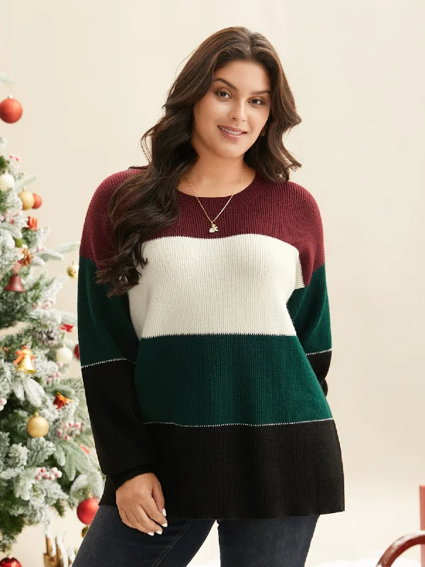 Supersoft Essentials Holiday Color Block Pullover