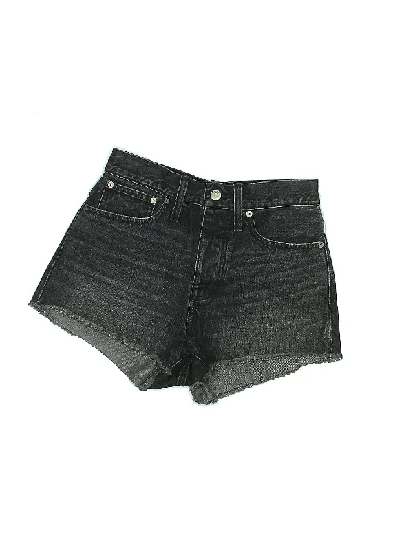 High-Rise Denim Shorts in Dark Wash