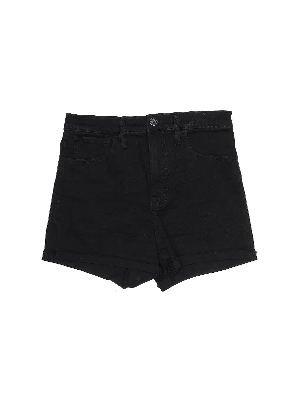 High-Rise Denim Shorts in Dark Wash