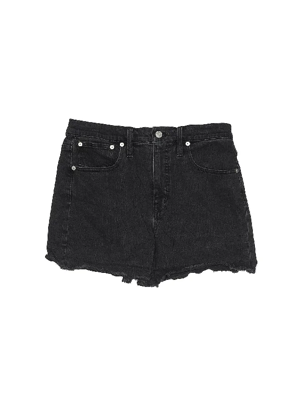 High-Rise Denim Shorts in Dark Wash