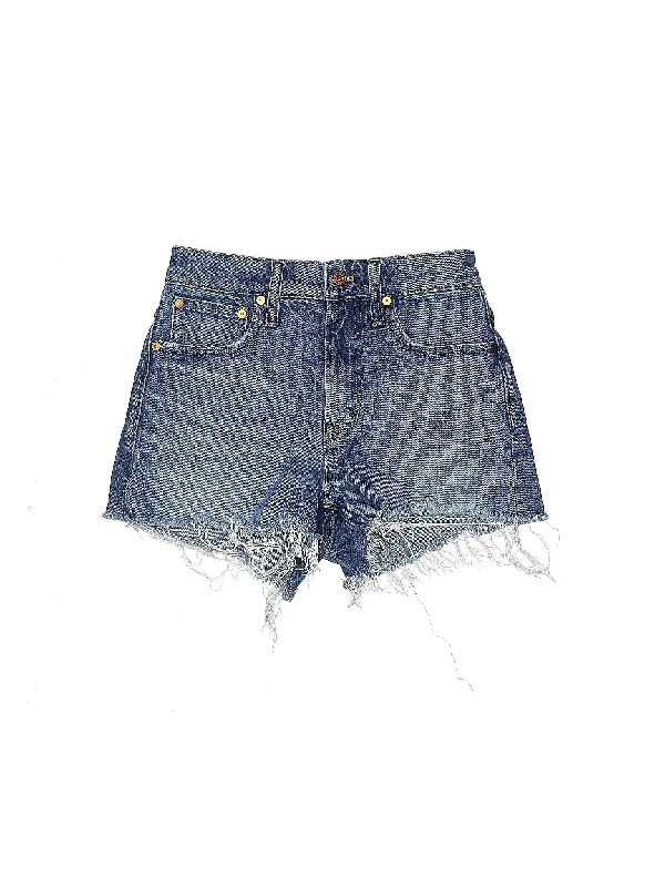 High-Rise Denim Shorts in Medium Wash