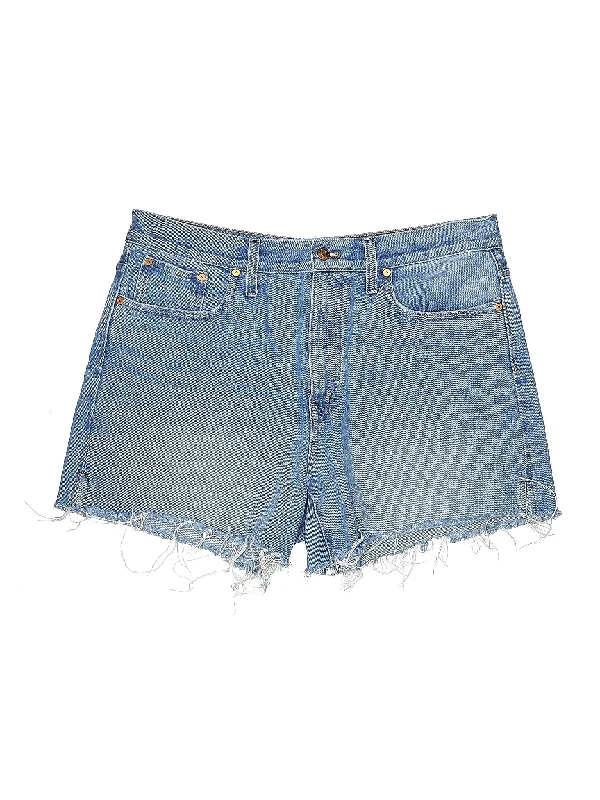 High-Rise Denim Shorts in Medium Wash