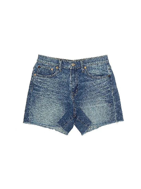 High-Rise Denim Shorts in Medium Wash