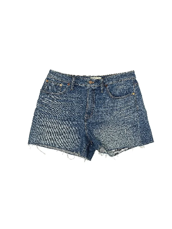 High-Rise Denim Shorts in Medium Wash