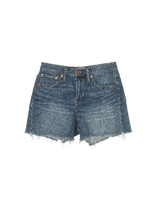 High-Rise Denim Shorts in Medium Wash