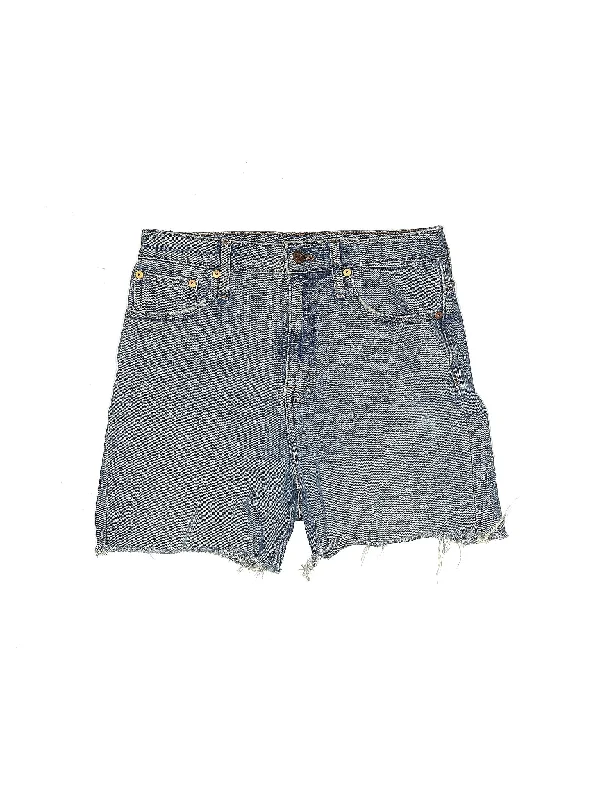 High-Rise Denim Shorts in Medium Wash