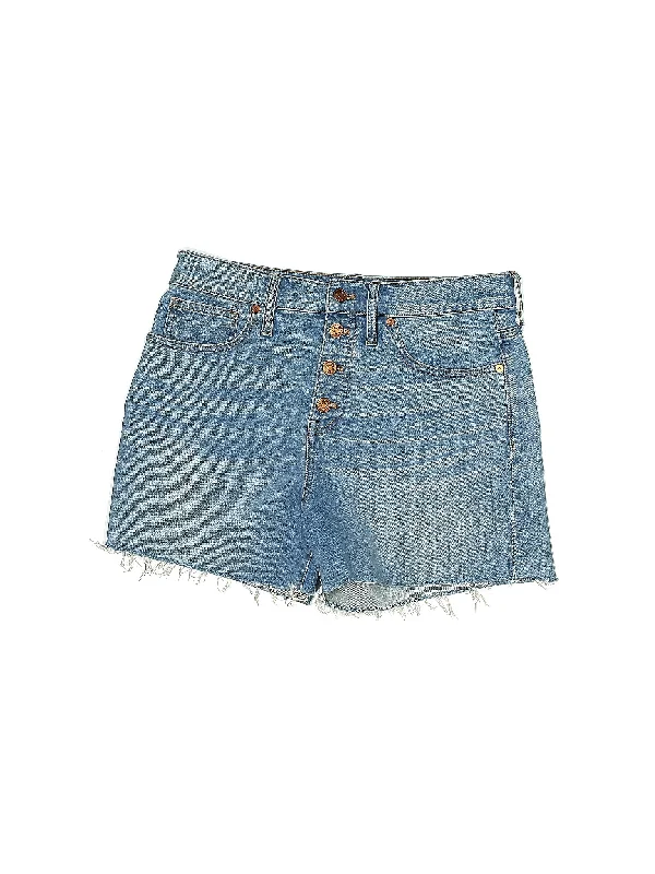 High-Rise Denim Shorts in Medium Wash