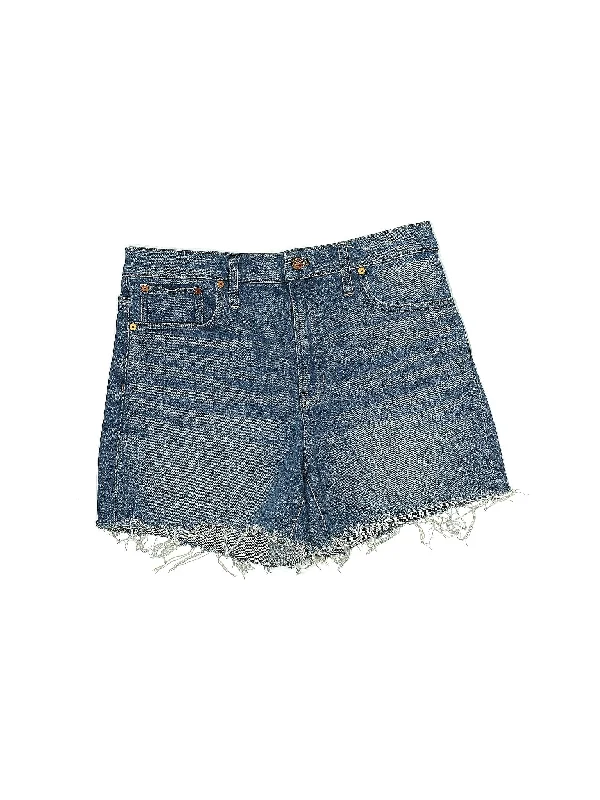 High-Rise Denim Shorts in Medium Wash