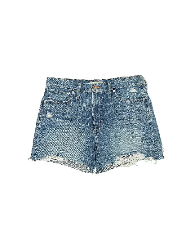 High-Rise Denim Shorts in Medium Wash