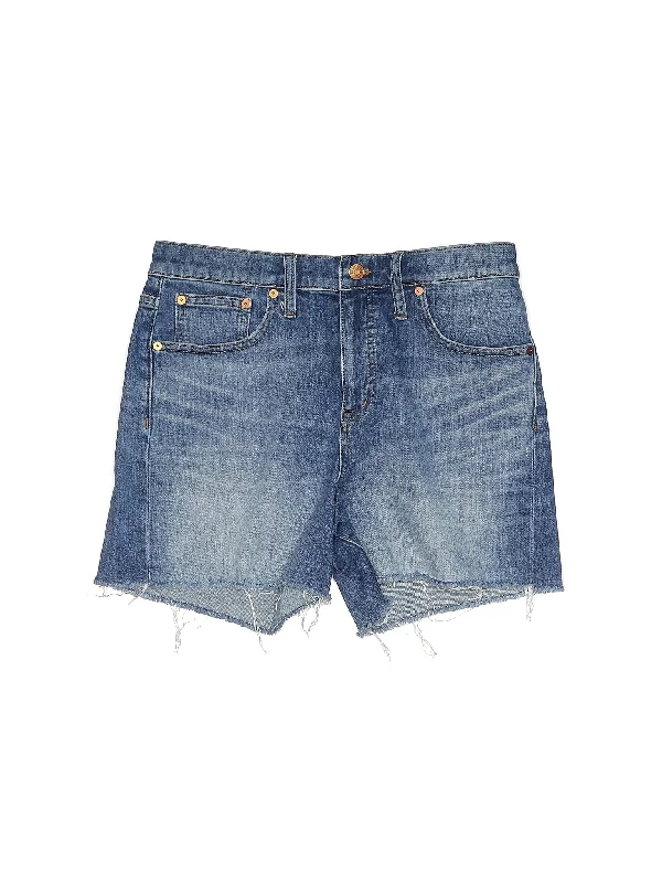 High-Rise Denim Shorts in Medium Wash