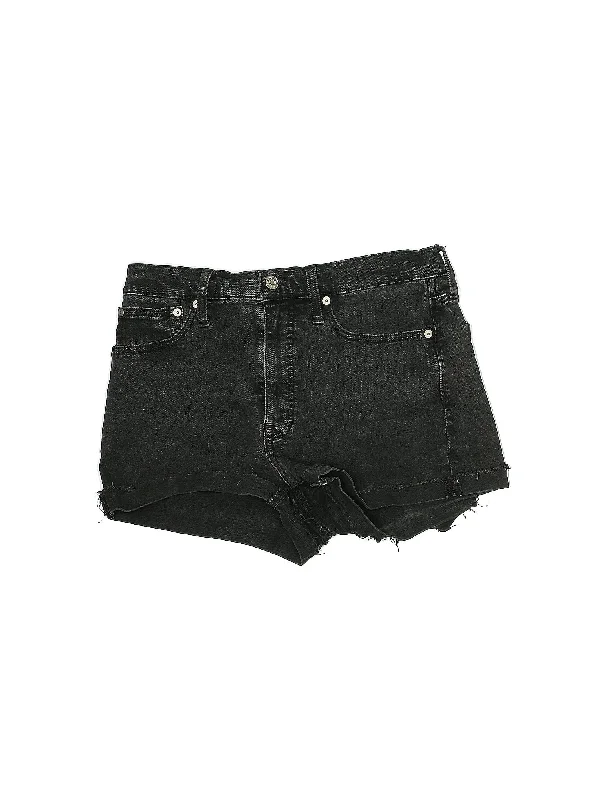 Mid-Rise Denim Shorts