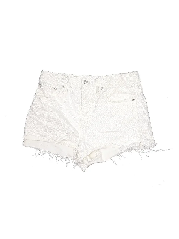 Mid-Rise Denim Shorts in Light Wash