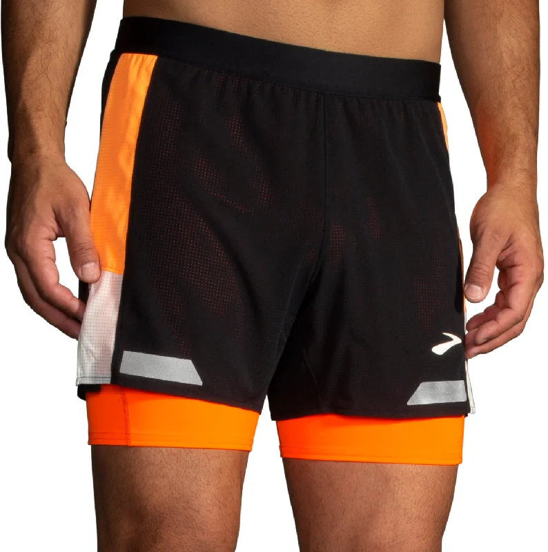 Brooks Run Visible 2.0 2 In 1 Mens Running Shorts - Black