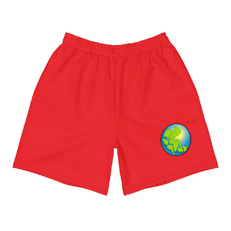 Made World Men's Athletic Long Shorts (Red)