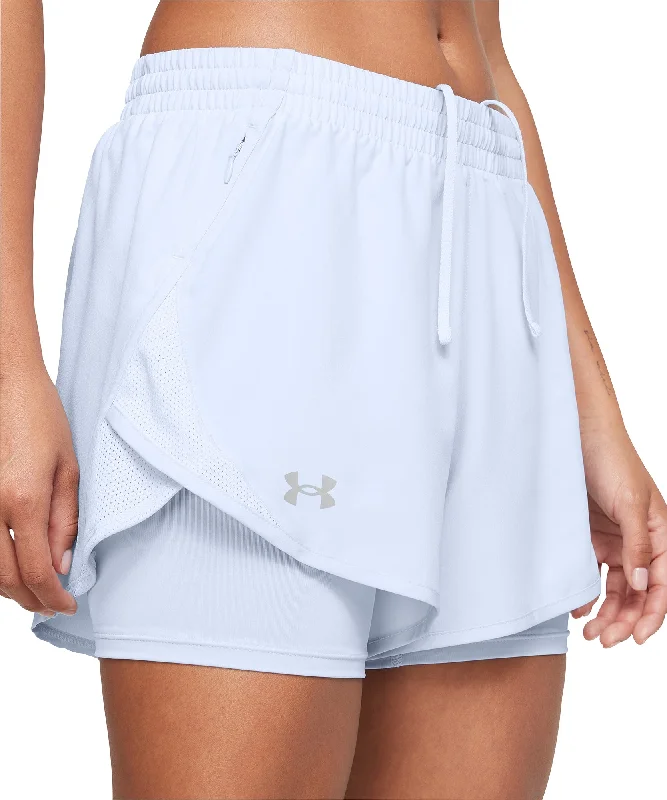 Under Armour Fly By 2 In 1 Womens Running Shorts - Blue