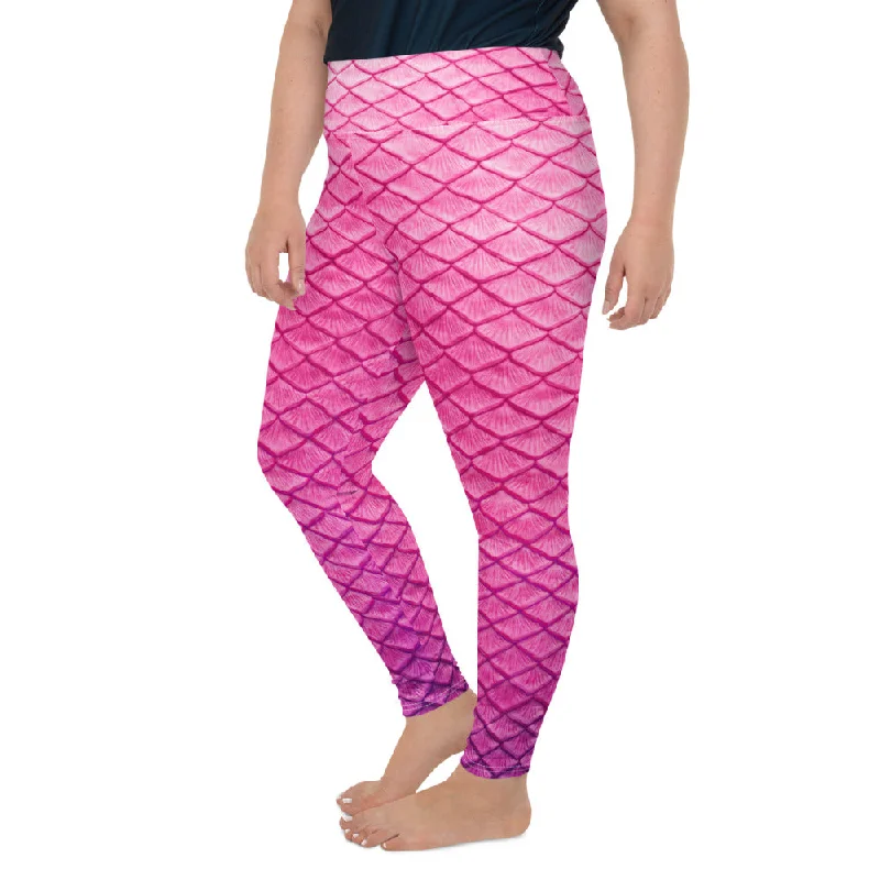 Plumeria Pink Plus Size Leggings