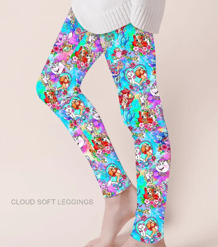 [Pre Sale] Lazy Days Best Friends - Adult & Kids Casual Cloud Soft Yoga Band Leggings (EST SHIP EARLY JAN)