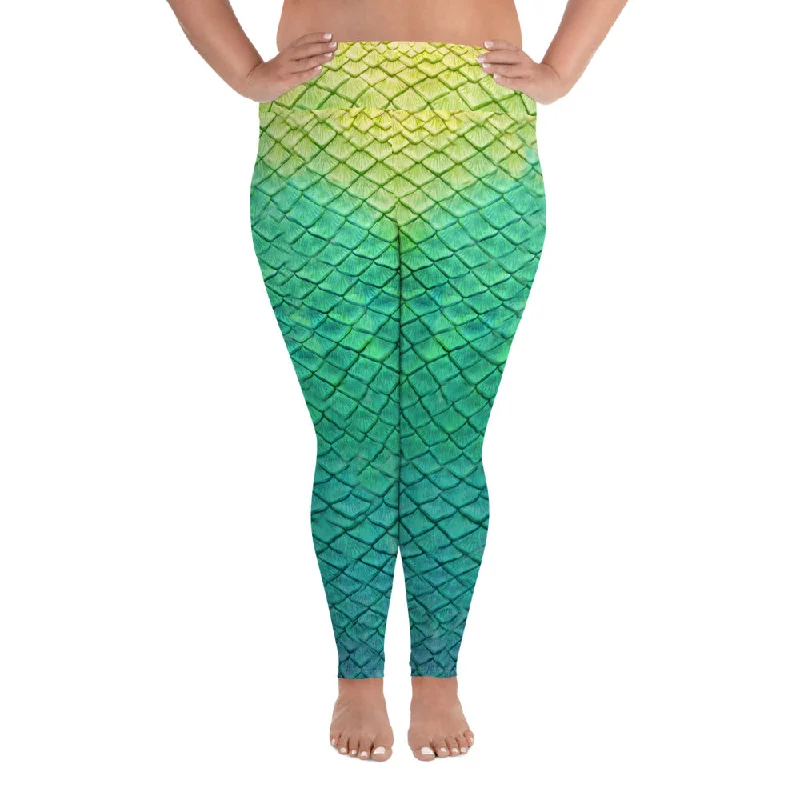 Shoal Green Plus Size Leggings